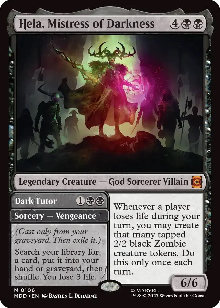 Hela, Mistress of Darkness Magic: The Gathering kartı